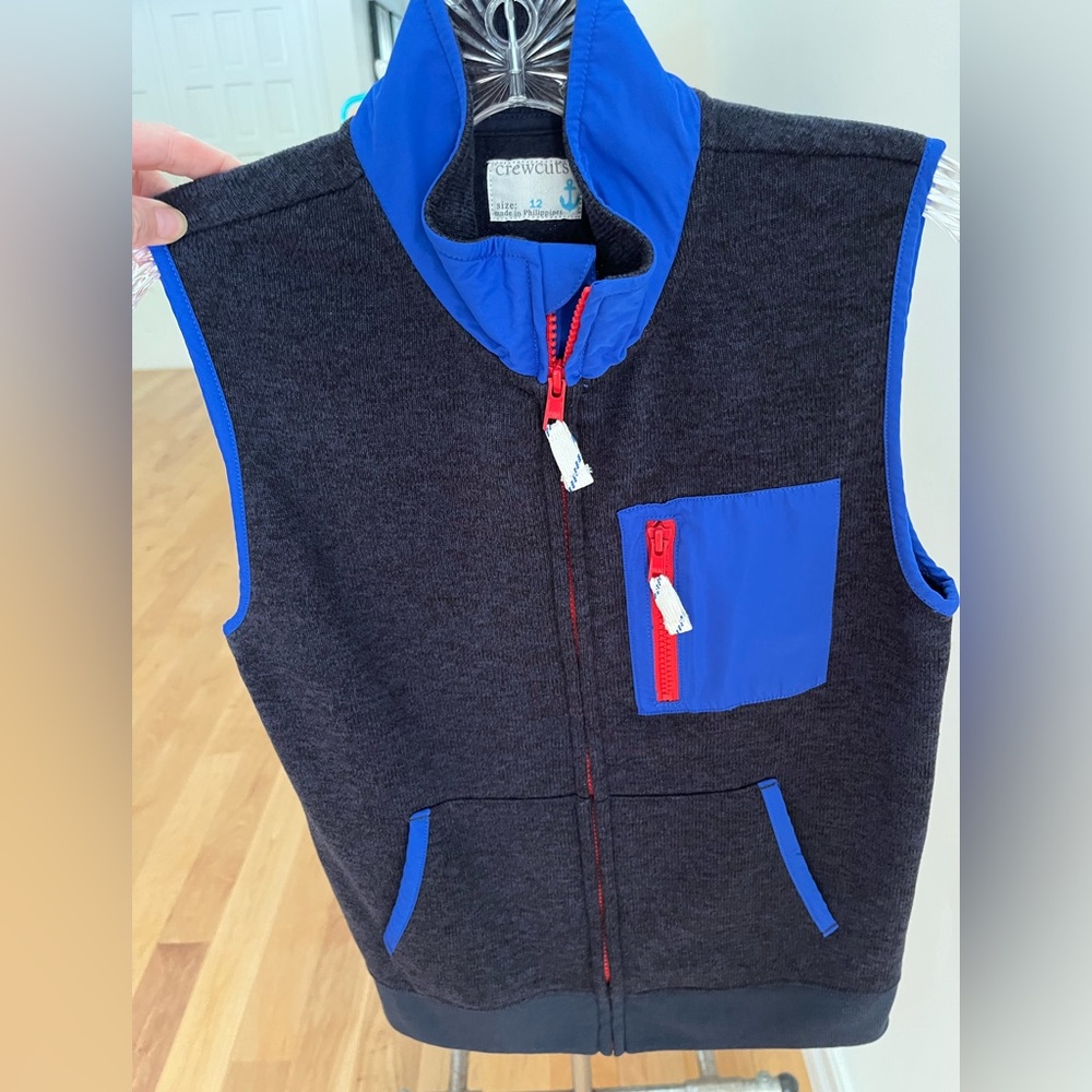 J. Crew Crewcuts Boys Vest. Size 12. EUC. Soft & warm fleece sweater tutleneck.
